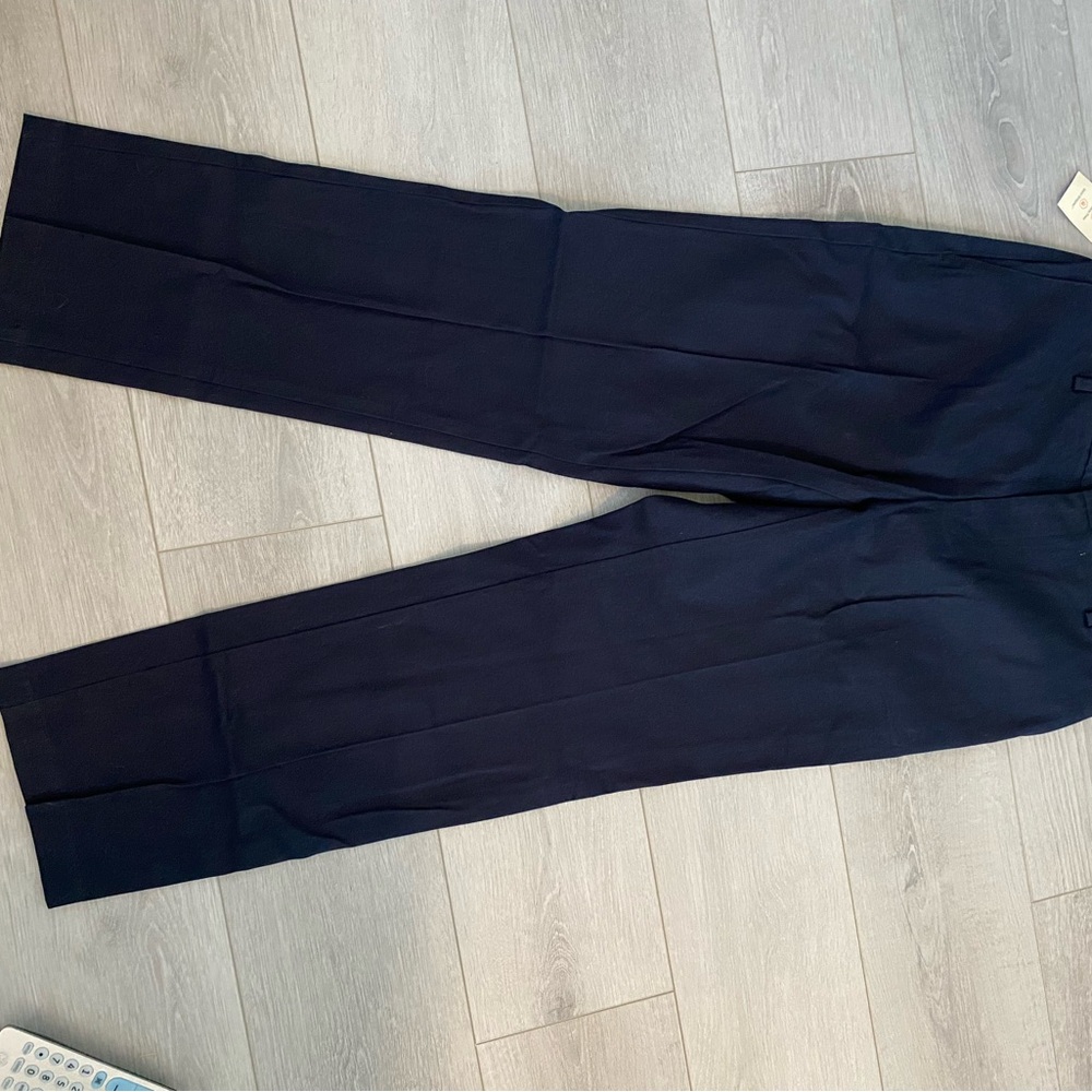 Dockers Navy Blue Straight Fit Signature Khaki Cotton Stretch Pants 33x30